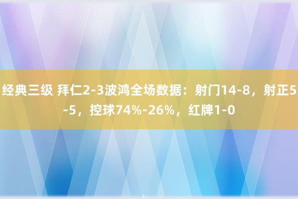 经典三级 拜仁2-3波鸿全场数据：射门14-8，射正5-5，